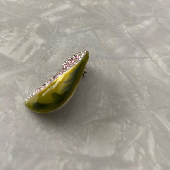 Monet Rhinestone and Enamel Pin - Picture 3 of 7